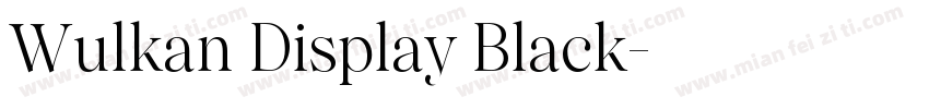 Wulkan Display Black字体转换
